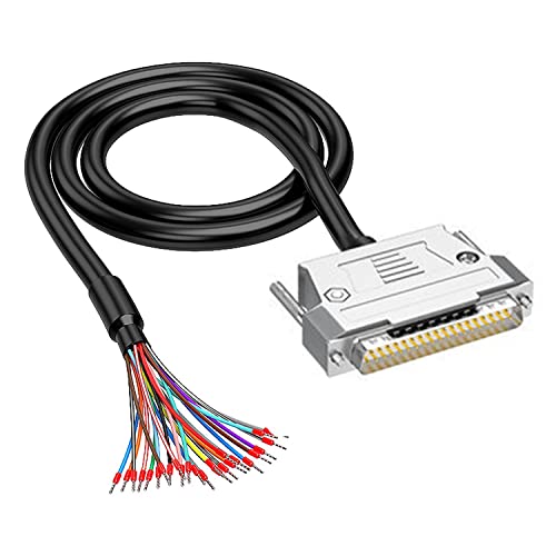 XMSJSIY DB37 Serial Kabel RS232 37-poliges Seriell Verlängerungskabel DB37 RS232 D-SUB Stecker zu 37pin Bare Wire Breakout Board Kabel für Computer Drucker Scanner - 1M / 3,28 Fuß