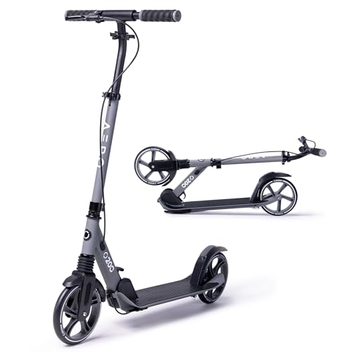Aero Big Wheels Kick Scooter for Kids 8-12, Teens & Adults | Hand Brake, Rubber...