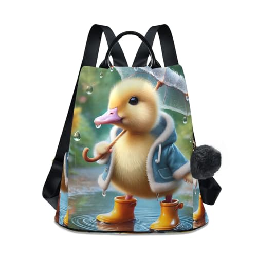 Mochila antirrobo para mujer con cremallera oculta y pompón suave