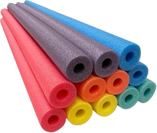 Kit 6 Boias Macarrão Espaguete para Piscina Natação Hidroginástica Praia Flutuador com Furo 1,65m