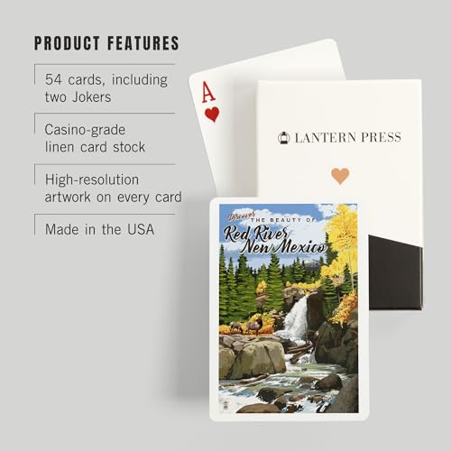 Baraja de cartas de póker Red River de Lantern Press miniatura 3