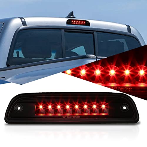 Auto Dynasty Rear High Mount Tinted Housing LED 3rd Third Tail Brake Light Stop Lamp Compatible with Toyota Tacoma 95-15, 16+ for Access Cab Only Black/Smoked