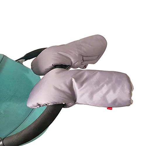SmartHitech Gants de Poussette, Manchon Anti-gel Imperméable en Polaire, Gants Hiver Chaud pour Poussette bébé, Accessoires de poussette Lavables et Détachables (Grigio) Cover