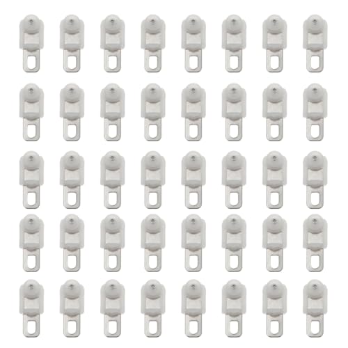 Angoily 50 Pièces Galet Rideau Fenêtre Draperie Piste Transporteur Glisser Roues Draperie Rail Coulissant Planeur Crochets Matériel pour La Maison