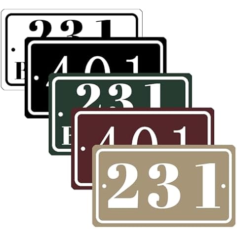 Docvania Custom Personalized Aluminum Address Plaque,Horizontal Address Sign,Used for House, Door, Street or Mailbox Cover