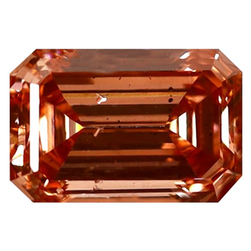 IGI Certified Fancy Intense Brownish Pink CVD Diamond 1,30 ct Szlif szmaragdowy (7,70 x 5,06 x 3,32 mm) SI2 Czystość Luźny diament CVD, Large, Diament CVD, Diament sztuczny