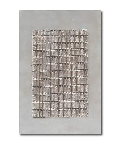 NANKAI Art Hand-painted White Texture Abstract art Oil painting 45x30 inch Contemporary minimalist art Home Wall Decoration Painting