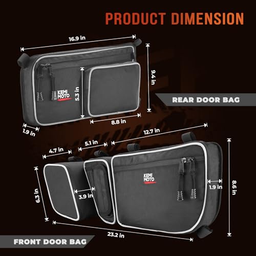 Image of KEMIMOTO X3 MAX Door Bag 1680D Oxford Fabric Storage Bag 4pcs, White