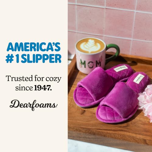 Image of Dearfoams womens Slipper Memory Foam Summer House Shoe Beatrice Terry Slide