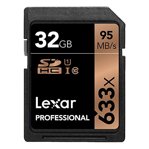 Lexar Professional 633x Carte SD 32Go, Carte SDHC UHS-I, Jusqu'à 95 Mo/s en Lecture, pour DSLR milieu de gamme, Caméscope HD, Caméras 3D (LSD32GCB1EU633)