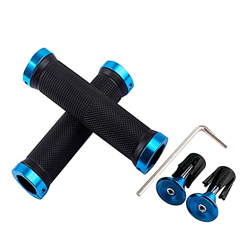 Bike Lenker Griffe, Fahrradgriffe ergonomisch,rutschfeste Gummi Fahrrad Griff Griff mit Aluminium Lock, Bike Handgriff für MTB, Trekkingrad, E-Bike, Cityrad Rennrad und Faltrad (Standard) Cover