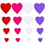 Red, Pink, White and Purple