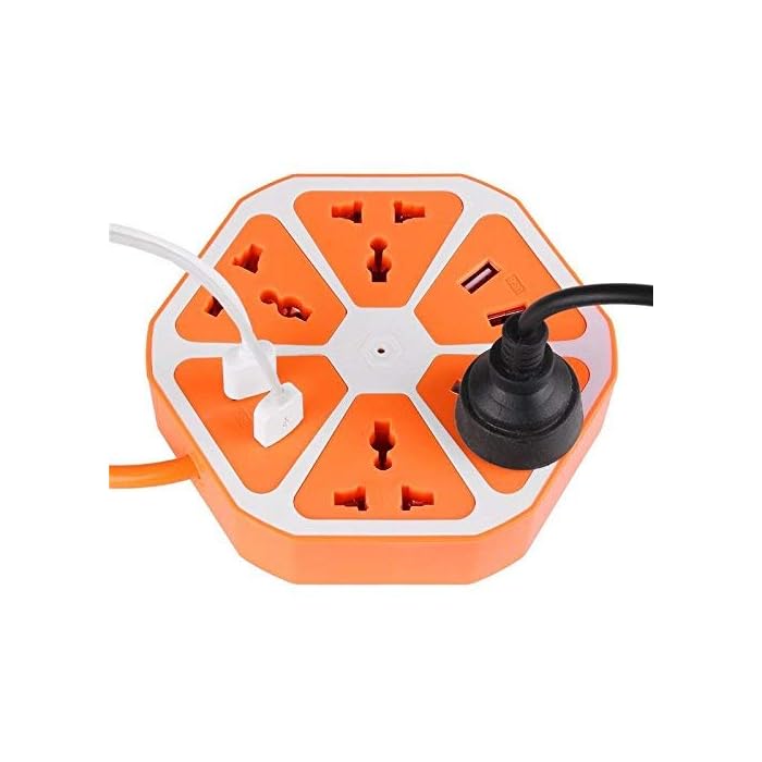 Buy Eyuvaa Extension Board with 4 USB Ports with 6 Feet Extension Cord