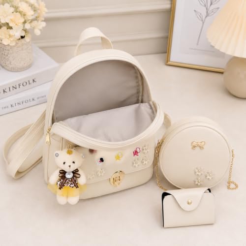 Image of ShopyVid 3-Piece Mini Backpack Set for Women & Girls | Rakhi Gift for Sister | Raksha Bandhan Gift for Sister