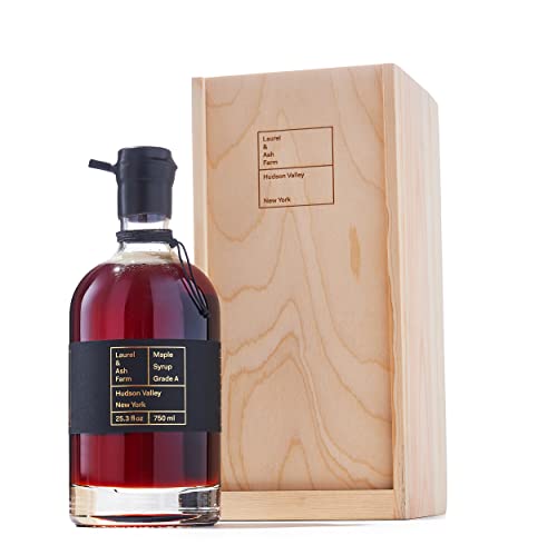 Laurel & Ash Farm Limited-Edition Maple Syrup Gift Box - Amber Color, Rich Taste | 100% Pure New York Grade A Wood-Fired Maple Syrup | 25.36 Fl Oz (750Ml) #TOP6