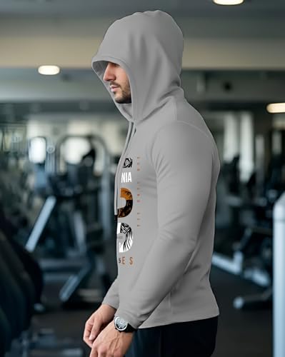 Image of AUSK Men's Full Sleeve Hooded T-Shirt - The Ultimate Cotton Blend Comfort || Hoodies for Mens
