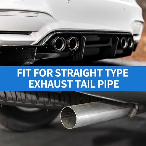 VekAuto Slant Cut Dual Exhaust Tip 60mm ID 2.4" Inlet 6.2" Outlet 8.1" L by VekAuto - Image 3
