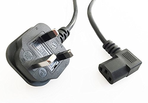 Cable eléctrico AAA Products, de alta calidad, en diseño británico, con enchufe en ángulo, con conector IEC C13 H05VV-F, de 0,75 mm² 3G de 13 A, que funciona con televisiones, impresoras, ordenadores, proyectores hervidores y otros aparatos