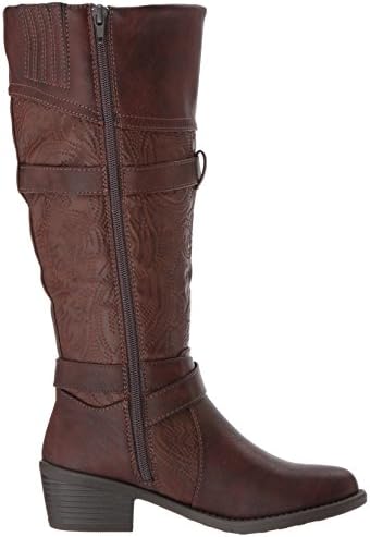 Easy Street Women's Kelsa Plus Harness Boot, Brown/Embossed, 5 M US | Image 5