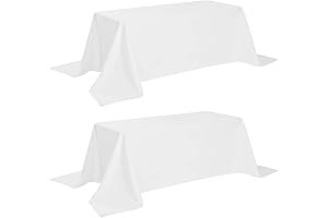 Classic White Tablecloth 90x156 - White Tablecloths for 8ft Rectangle Table