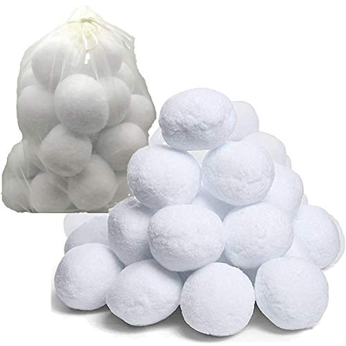 NimJoy 30 Pack Indoor Snowballs for Kids Adults, Perfect Snow Toy for Snow Fight, Indoor/Outdoor Play Game