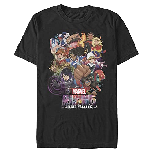 T-shirt Marvel manches courtes noir vêtement coton homme taille 4XL