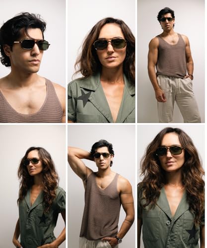 Image of Blackburn Polarized Aviator Sunglasses for Men & Women 2026 - Handmade Japanese Designer Frame, UV400 Protection
