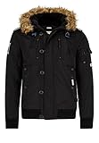 Lonsdale London Herren JARRETH Men Hooded Winterjacket, Black, XL