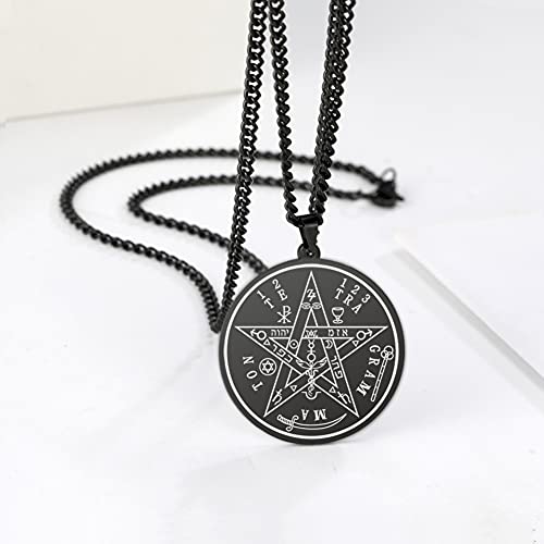 Collar Tetragrammaton Wahyeh con Pentagrama Bendecido de Solomón
