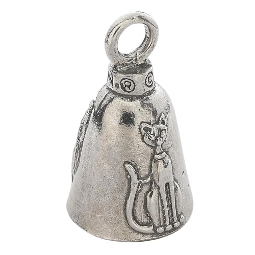 Guardian Bell Animals Good Luck Bell w/Keyring & Black Velvet Gift Bag | Motorcycle Bell | Lead-Free Pewter | Made in USA