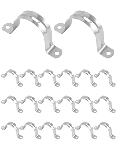 QWORK® 20 Piezas 50mm Abrazadera Metalicas para Tubos - Acero Inoxidable 304 - M50