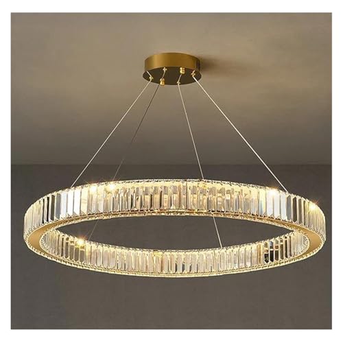 Lustre cristal de luxe Chaner et plafonnier suspendu LED pour éclairage de salon