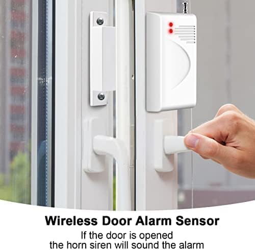 Miniatura 2 de TOWODE Sistema de seguridad para el hogar, sistema de alarma de puerta Wi-Fi (2.4 GHz) con alerta de aplicación, kit de bricolaje, sirena resistente