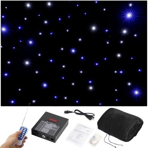 Toile de Fond de Scène à LED, Toile de Fond de Rideau de Lumière étoilée, Toile de Fond D'étoile de Scène à LED avec Contrôle DMX 512, pour Groupe de...