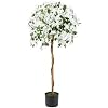4.5FT Bougainvillea Artificial Tree, Tall Fake Floor Plant for Indoor Outdoor Decor