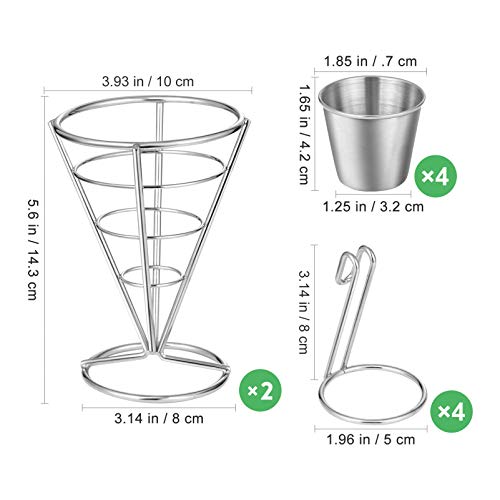 2 Stuks Frieten Houder Frieten Houder Met Saus Kom Frieten Houder Kegel Frieten Kegel Houder Frieten Kegel Stand - Image 4