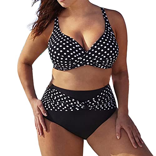 Bikinis Mujer 2023 Push Up Sexy Traje De Baño Cuello En V Punto De Onda Ajustable En La Parte Posterior De La Fuga Cruzada Conjunto Reductores s Grandes Dos Piezas Despedida Soltera Ropa Verano XXL