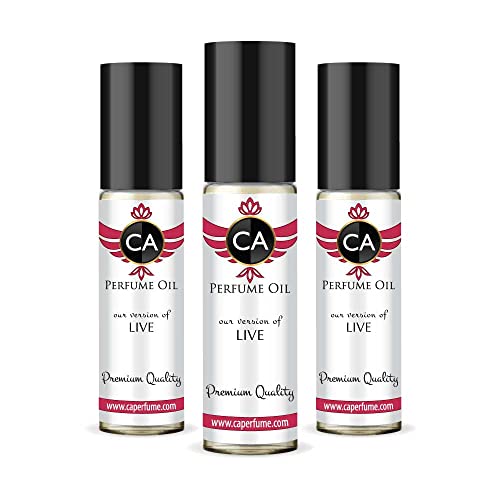 CA Perfume Impression of Live for Women Eau De Parfum Floral Fruity Scent Long Lasting Perfumes for Women Travel Size TSA Ready for Day and Night Wear 0.33 Fl Oz 10ml (Pack of 3)