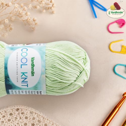 Image of Vardhman Cool Knit All Season Lightweight Poly Viscose Yarn | Pack-5