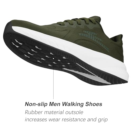 Image of Breathable Running Shoes for Men, Non Slip Mens Walking Shoes, Lightweight Comfort Fashion Casual Sneakers for Men Work, Gym, Jogging, Athletic and Sports