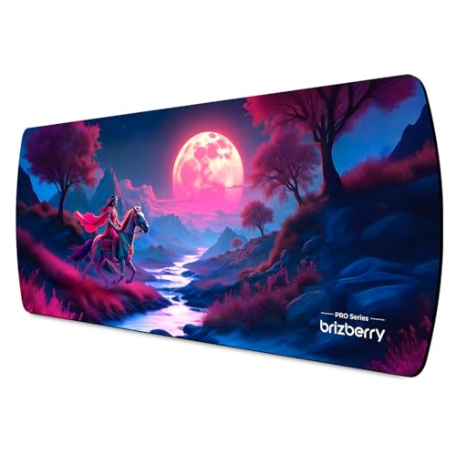 Image of Brizberry Extended Mouse Pad, Large Premium Desk Mat Anti Skid Rubber Base for Desktop Laptop Keyboard PC Office Gaming 740 X 310 X 3 mm (DM Design 4)