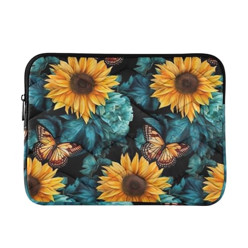 Funda para portátil de 13-14 pulgadas Butterfly Flowers