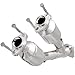 MagnaFlow Direct-Fit Catalytic Converter HM Grade Federal/EPA Compliant 93207 - Stainless Steel 2.5in Main Piping, 22.9in Overall Length, Post Converter O2 Sensor - 2000-2001 Cherokee HM Replacement