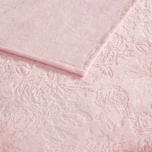 Image of Betsey Johnson - Soft Plush Throw 50x70, Floral Blanket for Bed or Couch | Soft Embossed Plush, Cozy Warmth, Floral Bouquet Design, 50x70 Size, Machine Washable