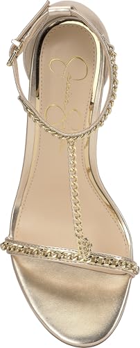 Image of Jessica Simpson Women's Qiven T-Strap High Heel Sandal with Chain Detail