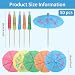 50 Pcs Cocktail Umbrellas,4" Mini Paper Drink Umbrellas Toothpicks,Colorful Tropical Luau Party Decorations,Disposable Bar Garnish Picks,Colorful Paper Toothpicks for Party Decorations