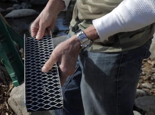 Sluice Fox Pocket Gold Sluice 12" Mini Portable Aluminum Alloy Storage Box with Moss and Mat