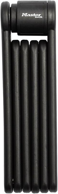 Candado plegable para bicicleta con eslabones de acero endurecido negro con llave, candado antirrobo resistente para bicicletas, scooters eléctricos, 2-3/4 pies (84 cm) de largo x 0,13 pulgadas (3,5 mm), 8335EC