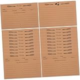 Cabilock 20pièces Cartes De Recette Double Face Carton Kraft Épais Fiches Recettes Cuisine Vierge Format Pratique Transport Facile