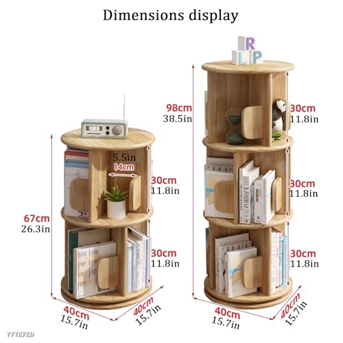 Estantería giratoria de 360° de madera para crear tu rincón de lectura 4